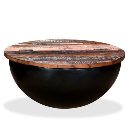 VidaXL Stolik kawowy z drewna odzyskanego, kształt misy