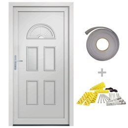 VidaXL Drzwi zewnętrzne, białe, 98x198 cm, PVC