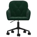 VidaXL Obrotowe krzesła stołowe, 2 szt., ciemnozielone, aksamitne