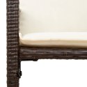 VidaXL Ogrodowe stołki barowe z poduszkami, 2 szt, brązowe, polirattan