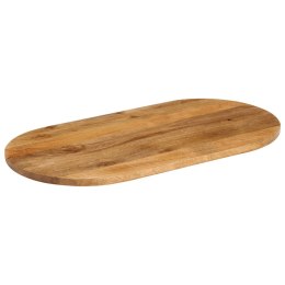 VidaXL Blat stołu, 120x60x2,5 cm, owalny, lite drewno mango