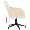 VidaXL Obrotowe krzesła stołowe, 2 szt., kremowe, aksamitne