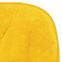VidaXL Obrotowe krzesło biurowe, żółte, tapicerowane aksamitem