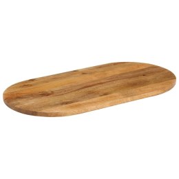 VidaXL Blat stołu, 140x50x2,5 cm, owalny, lite drewno mango