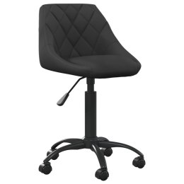 VidaXL Krzesło biurowe, czarne, obite aksamitem