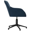 VidaXL Obrotowe krzesła stołowe, 2 szt., niebieskie, aksamitne