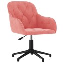 VidaXL Obrotowe krzesła stołowe, 2 szt., różowe, aksamitne