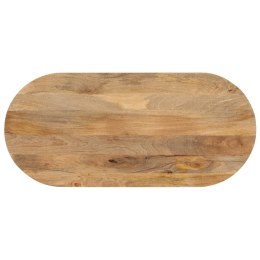 VidaXL Blat stołu, 140x50x3,8 cm, owalny, lite drewno mango