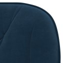 VidaXL Obrotowe krzesło biurowe, niebieskie, tapicerowane aksamitem