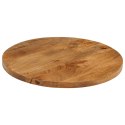 VidaXL Blat stołu, Ø 50x3,8 cm, okrągły, surowe lite drewno mango