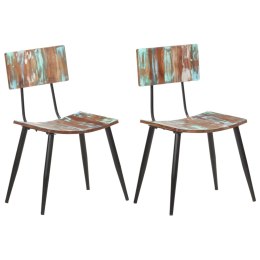 VidaXL Krzesła stołowe, 2 szt., lite drewno z odzysku