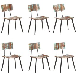 VidaXL Krzesła stołowe, 6 szt., lite drewno z odzysku