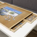 HI Blat do układania puzzli z 4 szufladami, 76x57x4,5 cm, drewniany