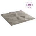 VidaXL Panele ścienne, 48 szt., szarość betonu, 50x50 cm, XPS, 12 m²