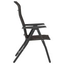 VidaXL Składane krzesła ogrodowe, 2 szt., czarna kawa, rattan PE