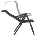 VidaXL Składane krzesła ogrodowe, 2 szt., czarna kawa, rattan PE