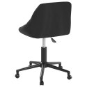 VidaXL Obrotowe krzesło stołowe, czarne, tapicerowane aksamitem