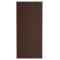 VidaXL Panele dachowe, 12 szt., stal galwanizowana, brązowe, 100x45 cm