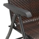 VidaXL Składane krzesła ogrodowe, 2 szt., brązowe, polirattan