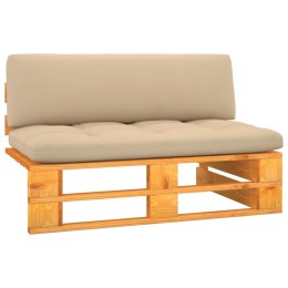 VidaXL Ogrodowa sofa środkowa z palet, miodowy brąz, drewno sosnowe