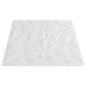VidaXL Panele ścienne, 12 szt., białe, 50x50 cm, XPS, 3 m², ametyst