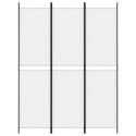 VidaXL Parawan 3-panelowy, biały,150x200 cm, tkanina