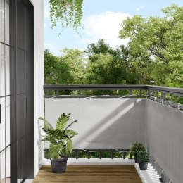 VidaXL Parawan balkonowy, jasnoszary, 75x600 cm, 100% poliester Oxford