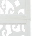 VidaXL Parawan pokojowy, 3-panelowy, biały, lite drewno paulowni