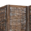 VidaXL Parawan pokojowy, 4-panelowy, ciemny brąz, lite drewno paulowni