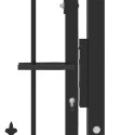 VidaXL Furtka ogrodzeniowa z grotami, stalowa, 100x100 cm, czarna