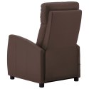 VidaXL Fotel masujący, brązowy, sztuczna skóra
