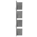 VidaXL Regał ścienny z 4 półkami, szarość betonu, 33x16x90 cm