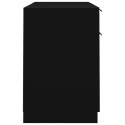 VidaXL Biurko z szafką boczną, czarne, materiał drewnopochodny