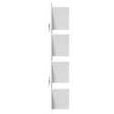 VidaXL Regał ścienny z 4 półkami, biały, 33x16x90 cm