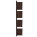 VidaXL Regał ścienny z 4 półkami, brązowy dąb, 33x16x90 cm