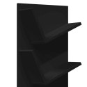VidaXL Regał ścienny z 4 półkami, czarny, 33x16x90 cm