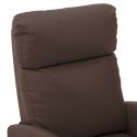 VidaXL Elektryczny fotel masujący, brązowy, sztuczna skóra