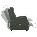 VidaXL Elektryczny fotel masujący, szary, sztuczna skóra