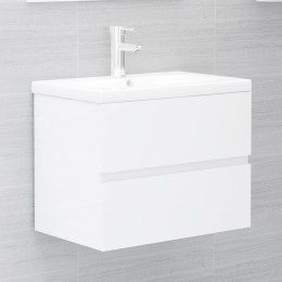 VidaXL Szafka pod umywalkę, wysoki połysk, biała, 60x38,5x45 cm