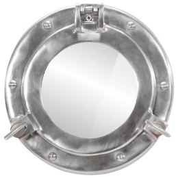 VidaXL Lustro wiszące w kształcie bulaja, Ø23 cm, aluminium i szkło