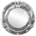 VidaXL Lustro wiszące w kształcie bulaja, Ø30 cm, aluminium i szkło