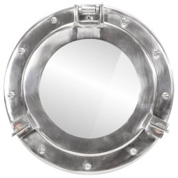 VidaXL Lustro wiszące w kształcie bulaja, Ø30 cm, aluminium i szkło