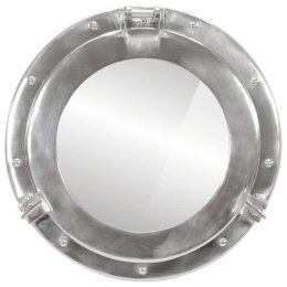 VidaXL Lustro wiszące w kształcie bulaja, Ø38 cm, aluminium i szkło