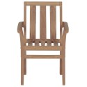VidaXL Krzesła ogrodowe, 2 szt., kremowe poduszki, lite drewno tekowe