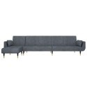VidaXL Sofa rozkładana L, ciemnoszara, 275x140x70 cm, aksamit