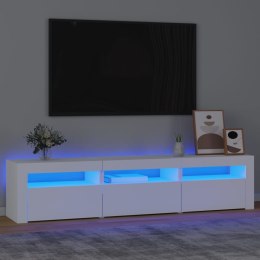 VidaXL Szafka pod TV z oświetleniem LED, biała, 180x35x40 cm