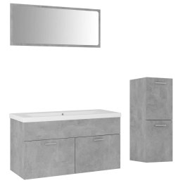 VidaXL Zestaw mebli łazienkowych, szarość betonu, płyta wiórowa
