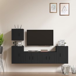 VidaXL 5-częściowy zestaw szafek telewizyjnych, czarny