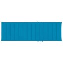 VidaXL Podwójny leżak z niebieskimi poduszkami, impregnowana sosna
