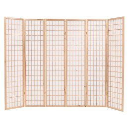 VidaXL Parawan 6-panelowy w stylu japońskim, 240x170 cm, naturalny